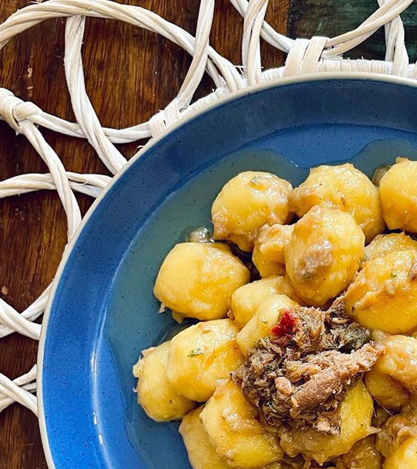 Gnocchi con «renga» de Parona